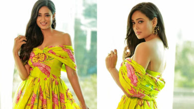 Shweta Tiwari Turns Heads in Gorgeous Yellow Off-Shoulder Dress