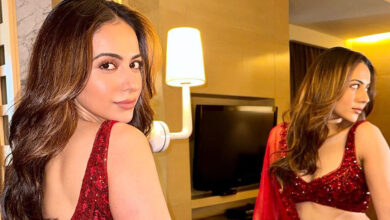 Rakul Singh Stuns in Striking Red Outfit