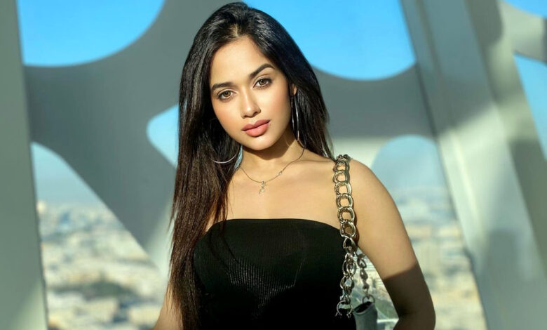 Jannat Zubair Stuns in a Chic Ensemble of a Black Top and Denim Pants
