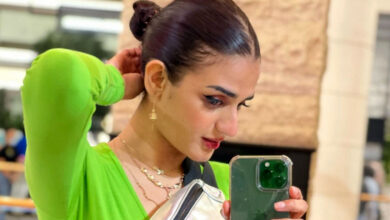 Hira Mani Stuns in Parrot Green Shirt, Making a Vibrant Style Statement