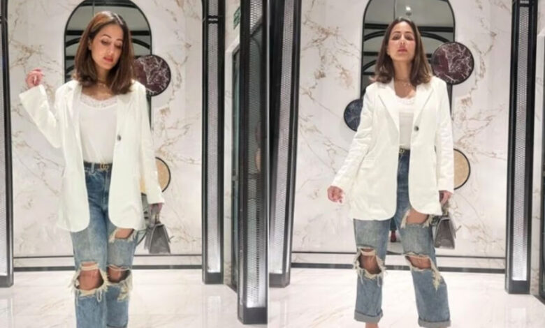 Hina Khan effortlessly exudes style in her casual ensemble, embracing a chic and laid-back look