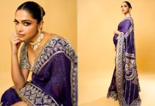 Deepika's Purple Saree Nods to Madhuri's Classic Style